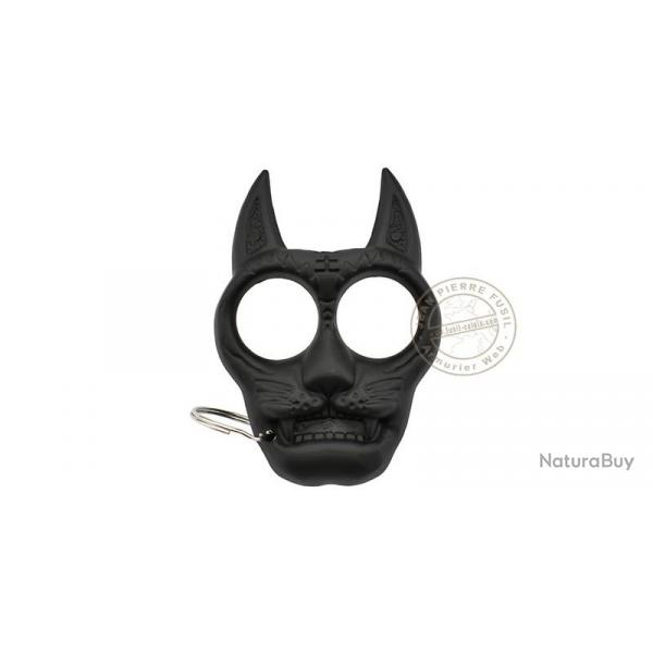 Poing amricain porte clefs plastique - Tte de Chat Noir