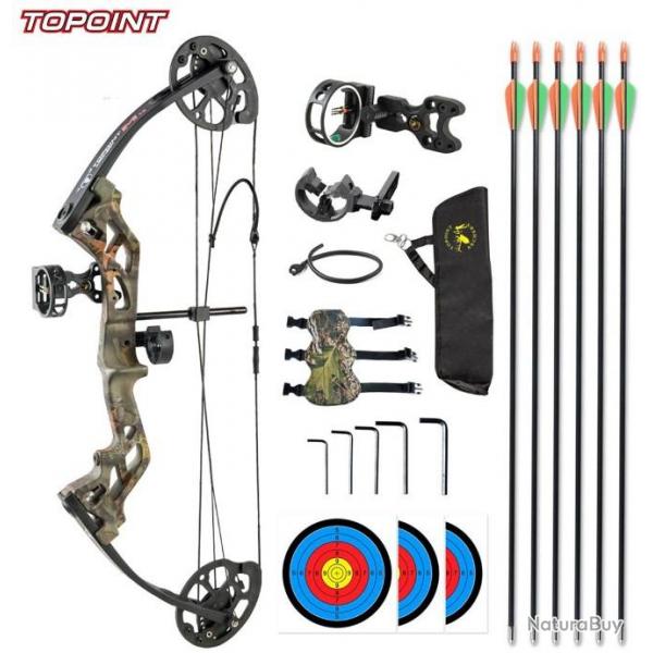 KIT ARC POULIE DEBUTANT - 10-30#  - TOPOINT M3 - CAMO