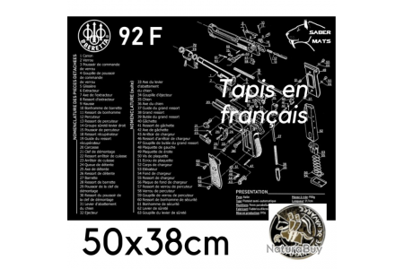 TAPIS DE NETTOYAGE Pistolet BERETTA 92F en français ! 