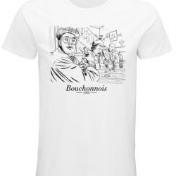 Tee shirt blanc Bouchonnois Les inconnus