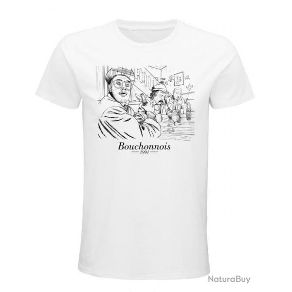 Tee shirt blanc Bouchonnois Les inconnus