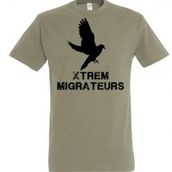 Tee shirt gris pigeon XTREM MIGRATEURS