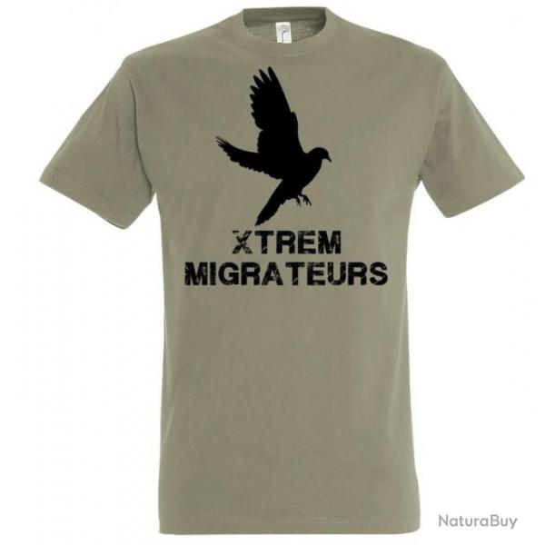 Tee shirt gris pigeon XTREM MIGRATEURS