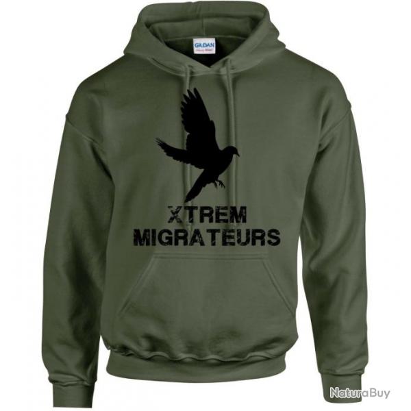 Sweat kaki pigeon XTREM MIGRATEURS