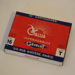 Gevelot Gallia- Calibre 16 Plomb 0/4/8