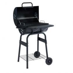 SUPER ENCHERE - Barbecue à charbon 52 x 64 x 101 cm - Style fumoir - Pour 4 à 6 personnes
