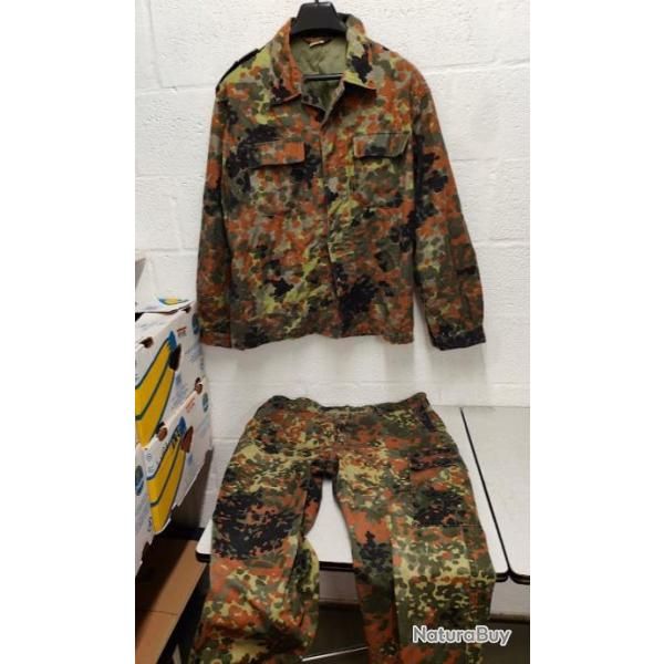 Veste et pantalon camoufl petit pois force arienne belge(anne 70-90)