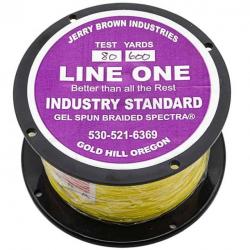 Jerry Brown Solid Braid 600YDS Jaune 80lb