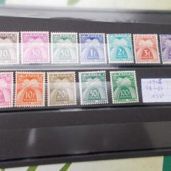 lot timbres taxes de 1946 n°78 à 89,yvert,neuf, coté 150 euros !!RARE