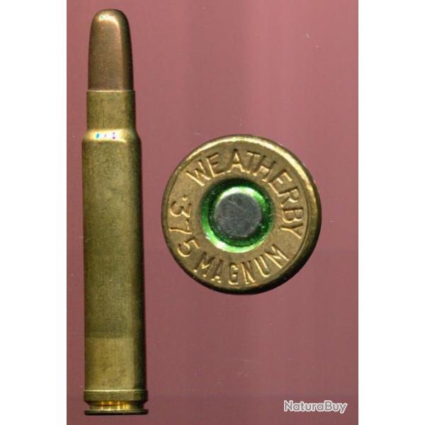 .375 Weatherby Magnum - balle cuivre pointe arrondie