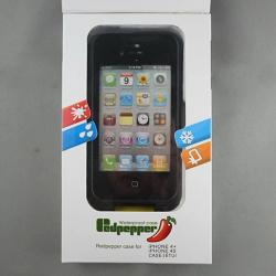 RedPepper Coque Etanche Anti Choc pour iPhone, Couleur: Noir, Smartphone: iPhone 4/4s