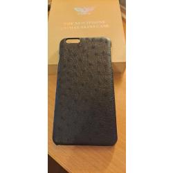 Coque Autruche Veritable pour iPhone 6+/6s +, Couleur: Noir