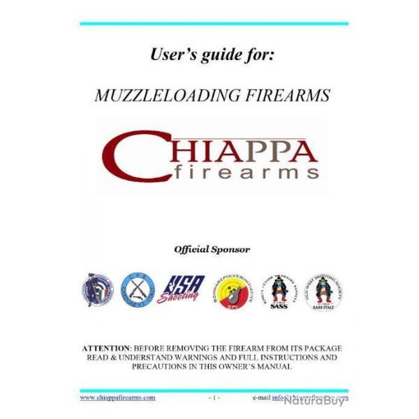 armes CHIAPPA 64 pages d'clats et renseignements (envoi par mail) - VENDU PAR JEPERCUTE (m790)