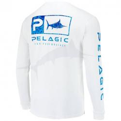 L Shirt Pelagic Aquatek Icon Dorado Blue