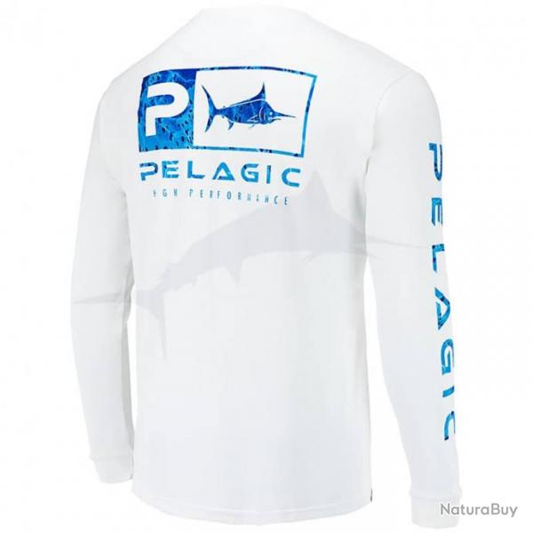 L Shirt Pelagic Aquatek Icon Dorado Blue