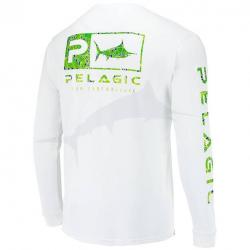 L Shirt Pelagic Aquatek Icon Dorado Green