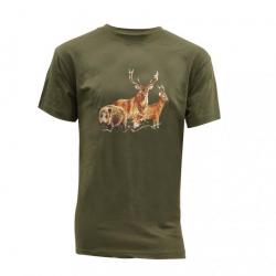 Tee-Shirt Kaki Grands Animaux Taille 5XL (Taille 8)