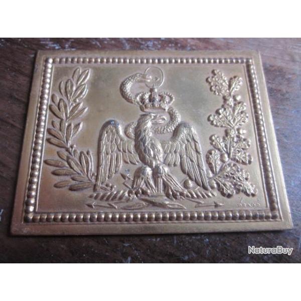 PLAQUE  ARMOIRIE  AIGLE  BAS RELIEF   /  DRAGO