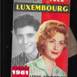 radio télé luxembourg almanach 1961 , leurs confidences , sacha distel, princesse margaret,