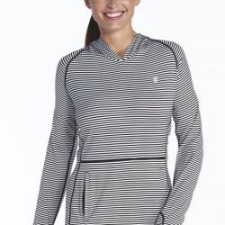 ZZnO Sweat à capuche Femme - black/white stripe 44 (XL)