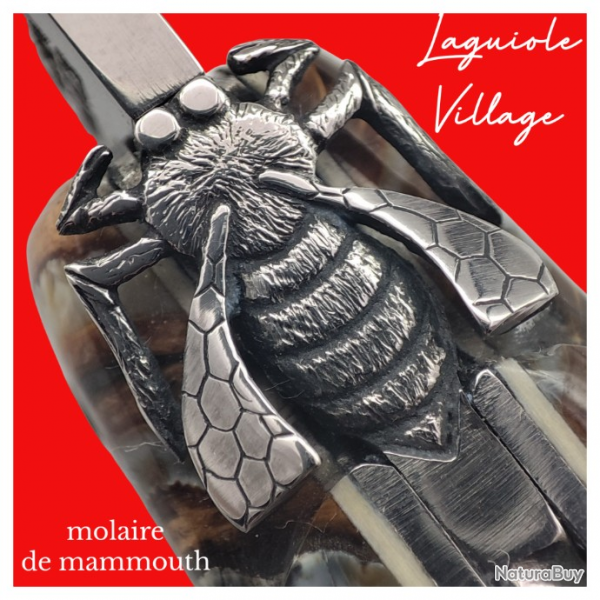 Exceptionnel Couteau Laguiole Village molaire mammouth mouche cisele ressort couteau unique