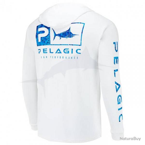 L Shirt Pelagic Aquatek Hoody Dorado Blue