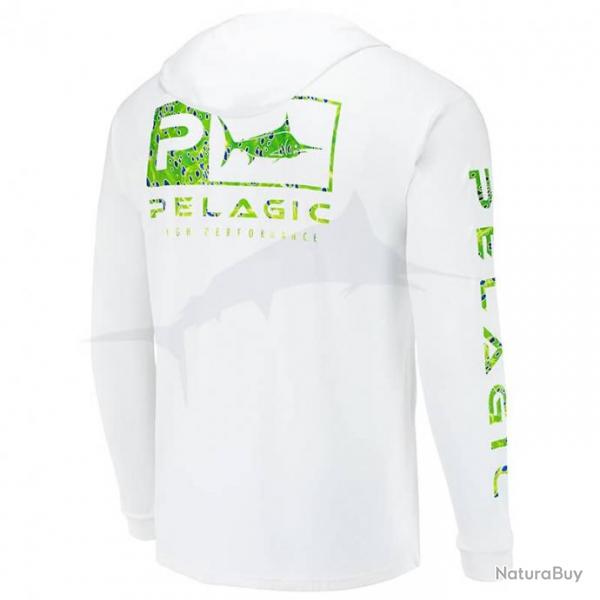 L Shirt Pelagic Aquatek Hoody Dorado Green