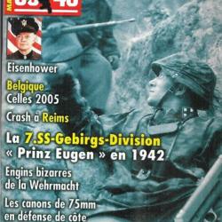 39-45 Magazine 226 n 4 commando kieffer, canons de 75 défense des cotes, belgique mai 1940 , eisenho