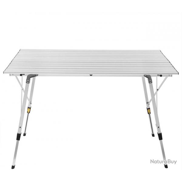 Table de camping jardin en aluminium avec sac de transport pour 4-6 personnes 19_0000936
