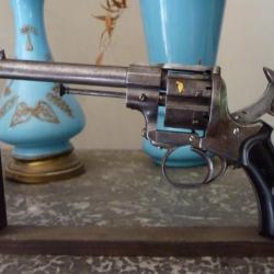 REVOLVER - Cal.12 mm - RARE LEFAUCHEUX A CADRE FERME - POINçONS ELG & DEUTCHLAND - A BROCHES