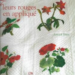 fleurs rouges en appliqué d'annick huet (broderie simplifiée)