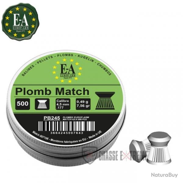 500 Plombs EUROP-ARM Match Tte plate cal 4.5 mm