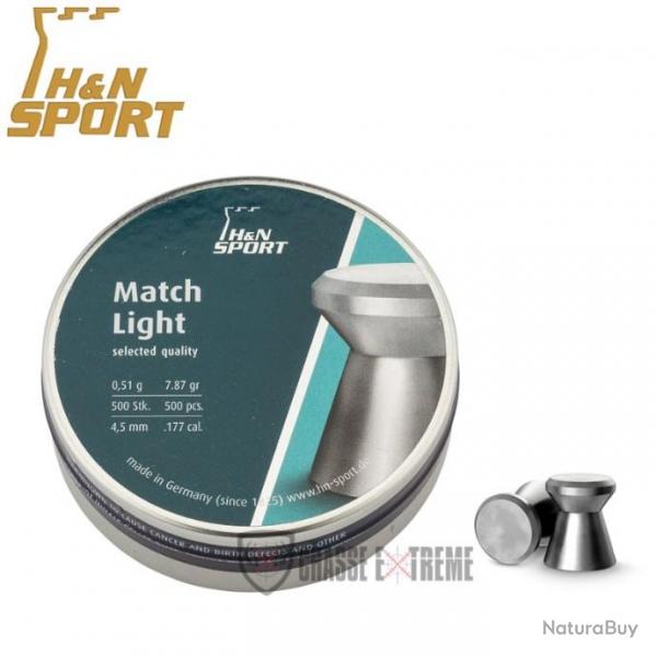 500 Plombs H&N Match Light cal 4.5 mm
