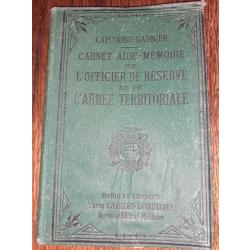 Carnet aide-mémoire de l officier de réserve et de l armée territoriale 1895
