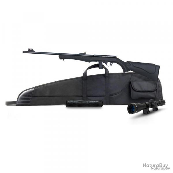 Carabine  verrou 22LR Rossi + fourreau + silencieux + lunette 3-9 x 40