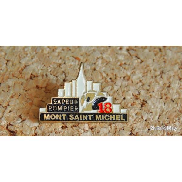 Pin's SAPEURS POMPIERS - SP du MONT SAINT-MICHEL 50 - peint cloisonn - fabricant SMP