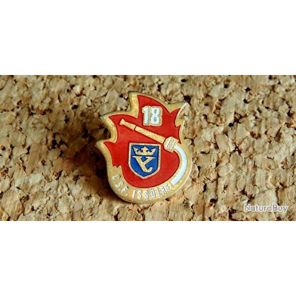 Pin's SAPEURS POMPIERS - 18 SP de ISSOIRE 63 - peint cloisonn - fabricant inconnu