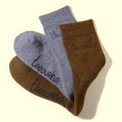 Chaussettes courtes en laine LE LABOUREUR Marron 43/44