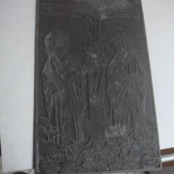 plaque d'impression ancienne 18,5 cm x 29,5 cm, religieux