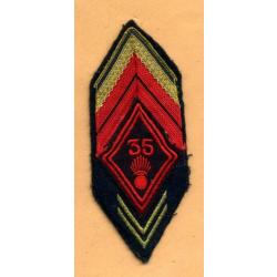 Ecusson 35° Régiment d'Infanterie -  galon de caporal-chef ADL