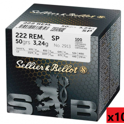Munitions Sellier&Bellot 222Rem SP X10boites