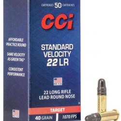 Munitions CCI Standard velocity calibre 22lr