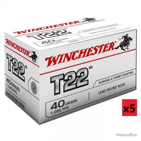 Munitions Winchester T22 calibre 22LR  x5boites