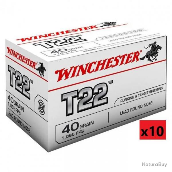 Munitions Winchester T22 calibre 22LR  x10boites