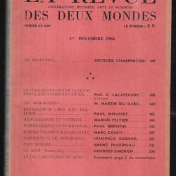 la revue des deux mondes 1er décembre 1968 , napoléon, paul morand, harold wilson