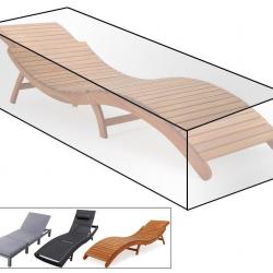 Housse de mobilier de jardin pour chaise longue étanche transparente 19_0000973