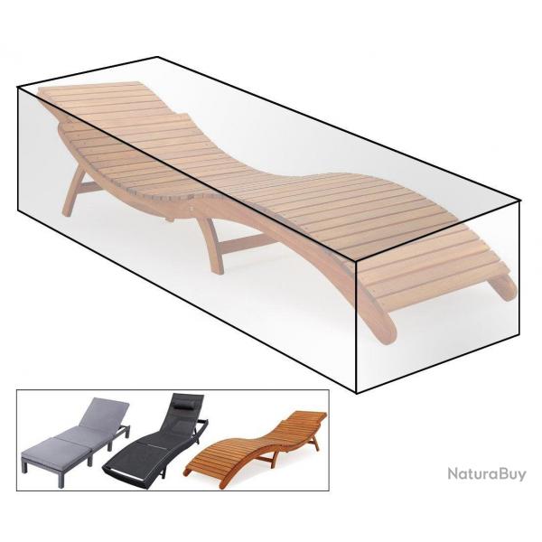 Housse de mobilier de jardin pour chaise longue tanche transparente 19_0000973