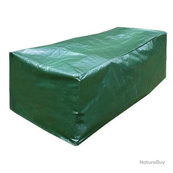 Housse de protection pour bain de soleil en vert, 218 x 77 x 55 cm 19_0000976