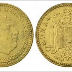 Collection Monnaie - UNA PESETA 1966 ESPAGNE Francisco Franco CAUDILLO - Port Offert