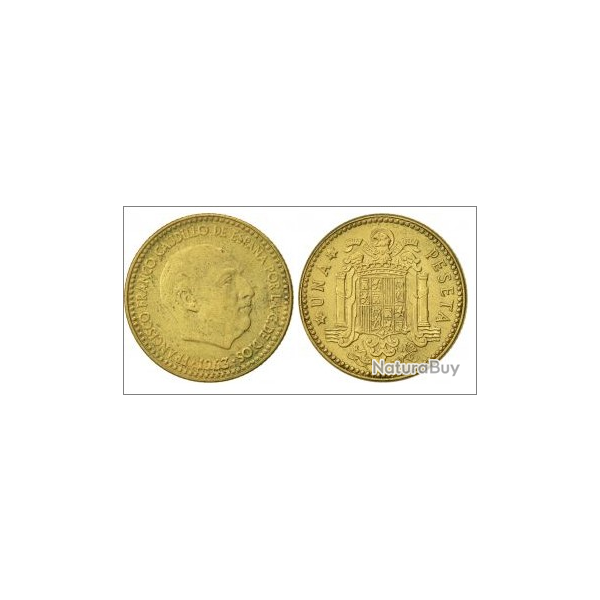 Collection Monnaie - UNA PESETA 1966 ESPAGNE Francisco Franco CAUDILLO - Port Offert